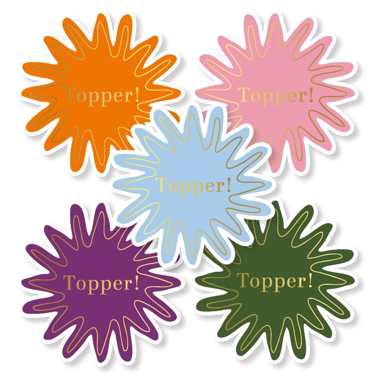 KP® Stickers 50x50mm - Topper! Per 10 stks