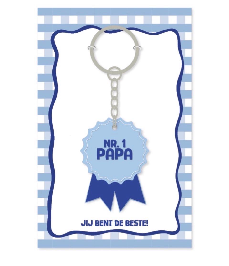 Kp Sleutelhanger medaille - Nr.1 papa