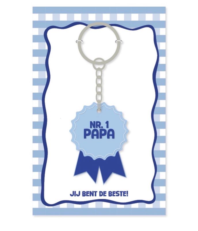 Kp Sleutelhanger medaille - Nr.1 papa