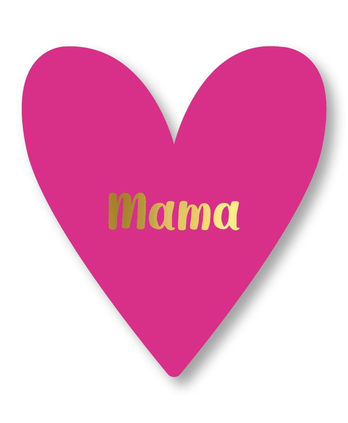 KP® Wenskaart – Mama (Hartvorm)