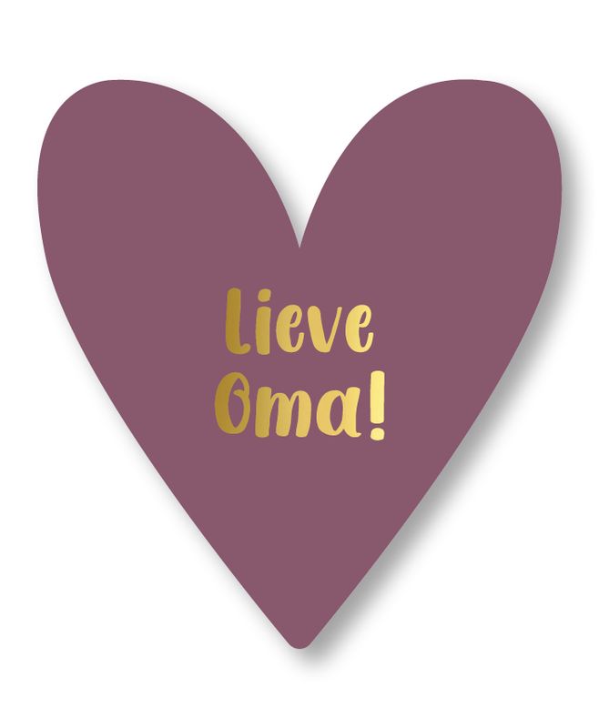 KP® Wenskaart - Lieve oma (Hartvorm)
