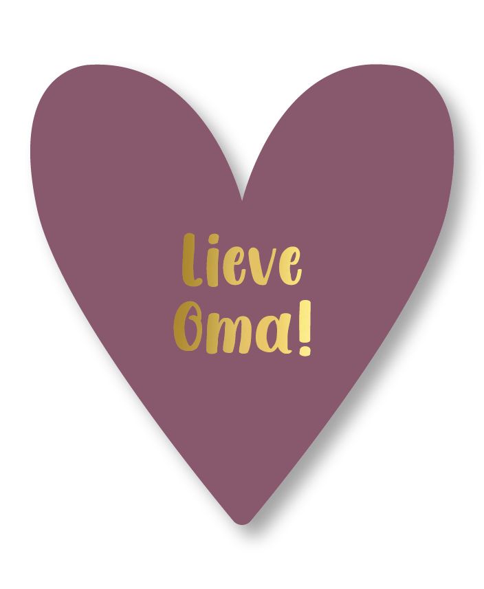 KP® Wenskaart - Lieve oma (Hartvorm)