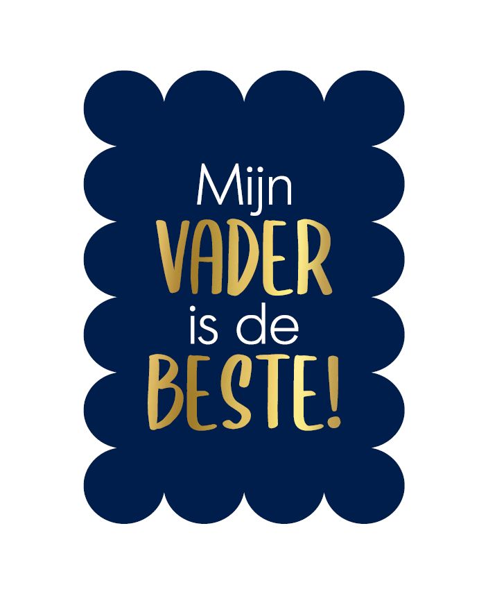 KP® Wenskaart bubble A6 - Mijn vader is de beste