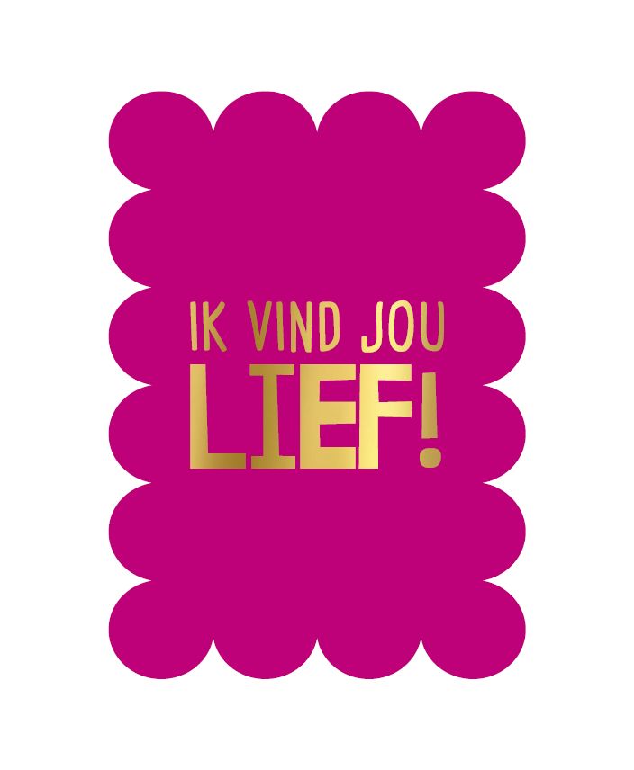 KP® Wenskaart bubble A6 - Ik vind jou lief