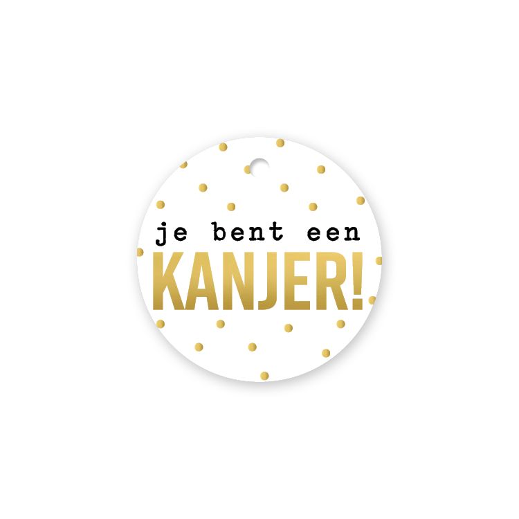KP® Cadeaulabel - Je bent een kanjer - D60mm