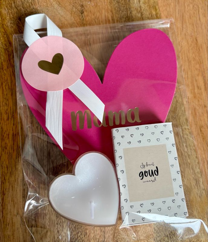 Cadeausetje Mama Goud Waard Hartje