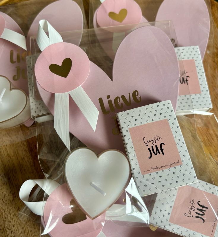 Cadeausetje Juf Hartje Waxine Cadeausetje Juf Hartje Waxine
