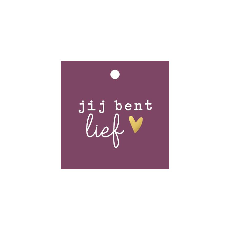 KP® Cadeaulabel - Jij bent lief - 60x60mm KP® Cadeaulabel - Jij bent lief - 60x60mm