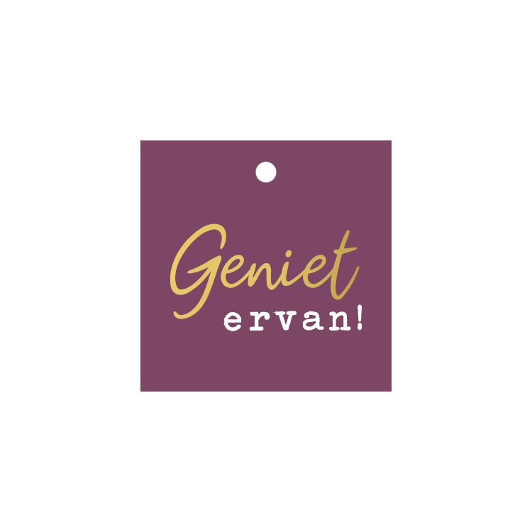 KP® Cadeaulabel - Geniet ervan - 60x60mm