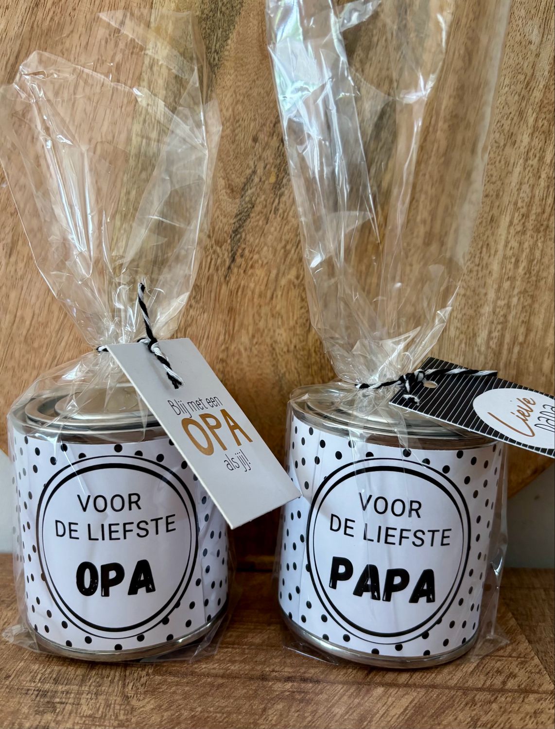 Cadeaublikje Voor De Liefste Papa Of Opa Leeg of Gevuld oa Pinda’s