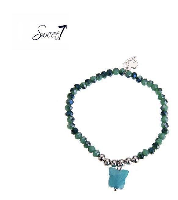 Sweet 7 Armband Elastisch Vlinder Blauw Kids Sweet 7 Armband Elastisch Vlinder Blauw Kids
