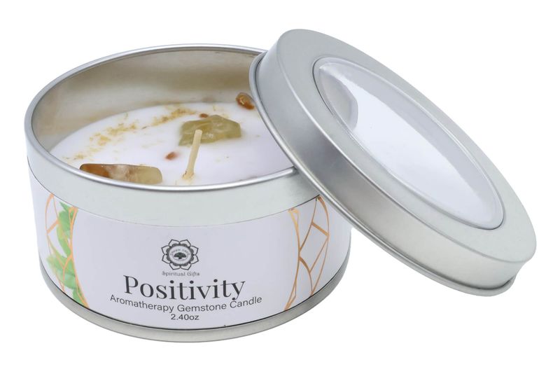 Green Tree Kaars In Blikje 'Positivity' Citrien + Groene thee 70g Green Tree Kaars In Blikje 'Positivity' Citrien + Groene thee 70g
