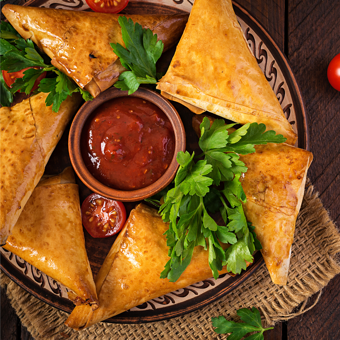 Indian Samosa Vegetarian Platter