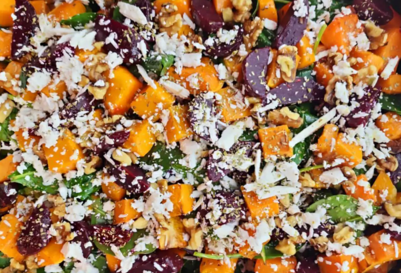 Pumpkin, Beetroot & Feta Salad