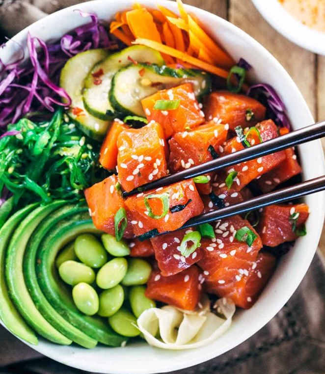Salmon Poke Bowl (GF)(DF)
