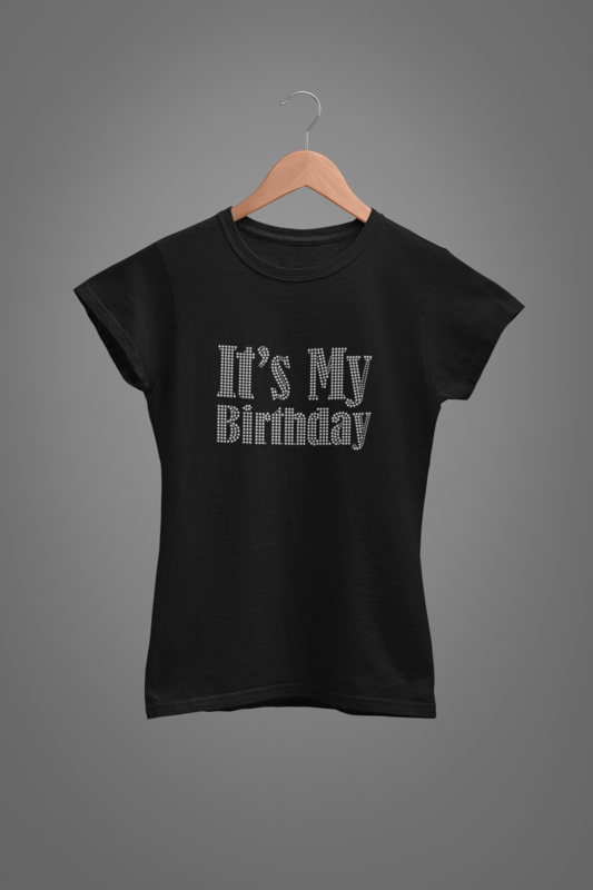 Rhinestone &quot;My Birthday&quot; T-Shirt