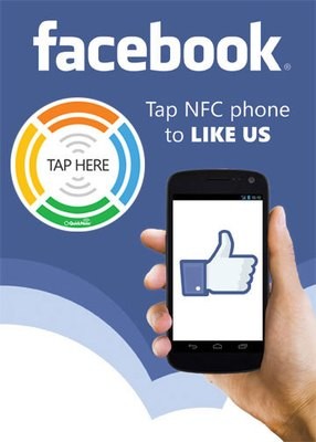 Tap Here Tags™ - NFC Facebook Sign