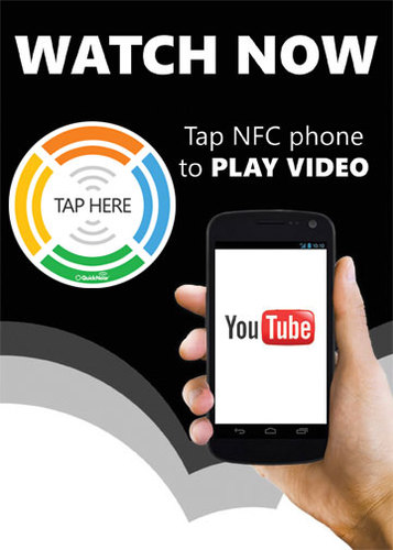 Tap Here Tags™ - YouTube NFC Sign