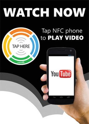 Tap Here Tags™ - YouTube NFC Sign