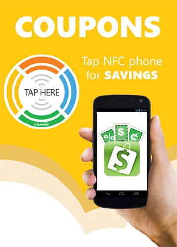 Tap Here Tags™ - Coupons NFC Sign