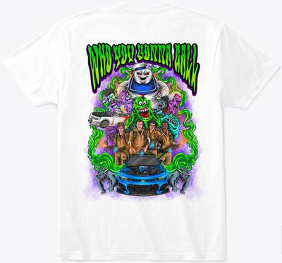 "Who You Gonna Call" Halloween Comfort Tee (Design on Back) 🎃