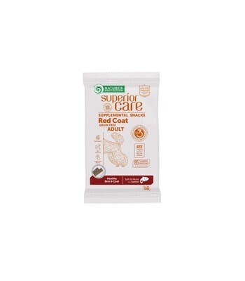 Nature&#39;s Protection Superior Care Cane Snack Red Coat Healthy Skin &amp; Coat Salmone 160 Gr