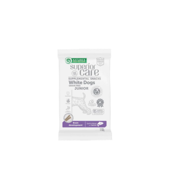 Nature&#39;s Protection Superior Care Cane Snack White Dogs Junior Brain Development Salmone 110 Gr