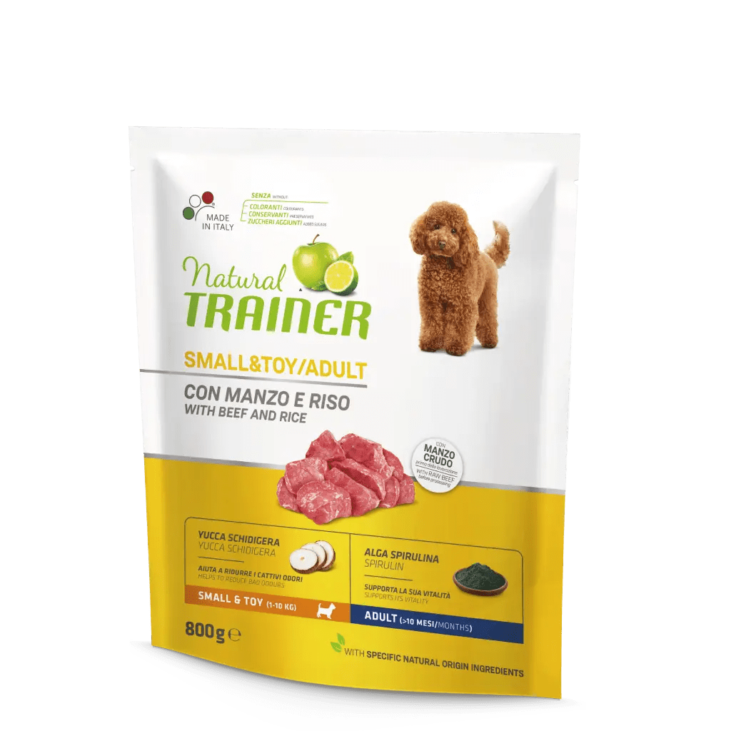Natural Trainer Adult mini con Manzo e riso 1-10kg 800gr