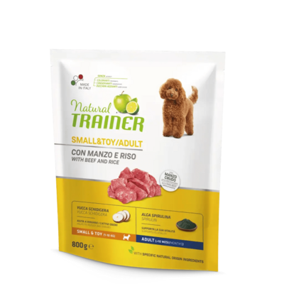 Natural Trainer Adult mini con Manzo e riso 1-10kg 800gr
