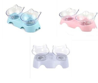Ciotole Doppie per Cani per Gatti misure 30 x 13 x 12