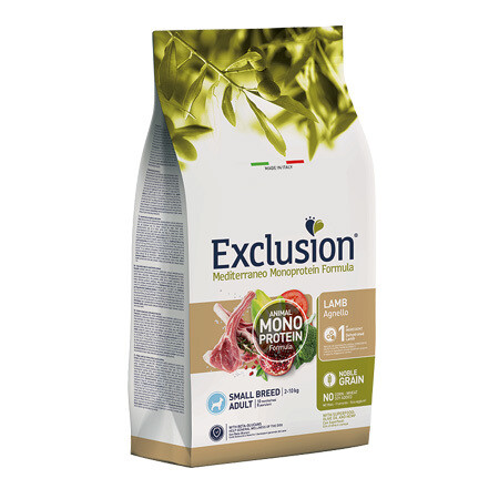 Exclusion Mediterraneo cane Agnello small breed 2-10kg formato 2kg