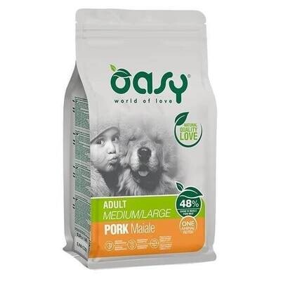 Oasy Monoproteico Adult Medium Large Maiale 12kg
