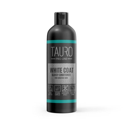 TAURO PRO LINE WHITE COAT BALSAMO LUCIDO PER CANI E GATTI CON MANTO BIANCO 250ml Fase 3