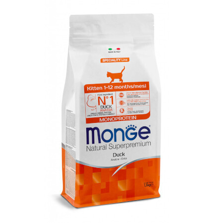 Monge natural super premium Duck 1,5 Kitten 1-12 mesi