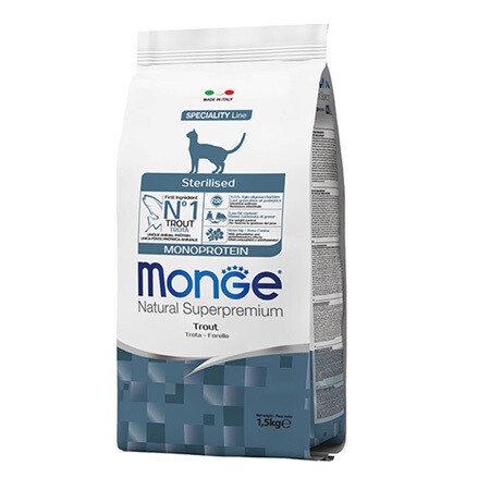 Monge natural super premium Trota 1,5kg sterilizzato