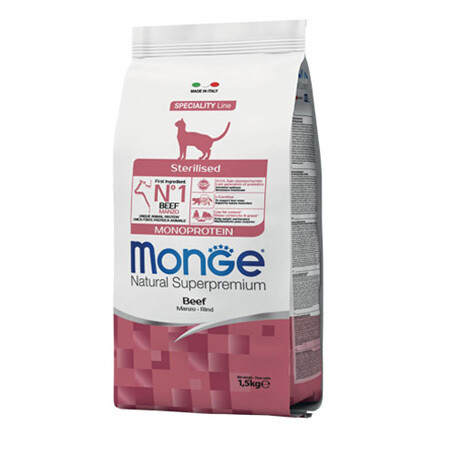 Monge natural super premium Manzo 1,5kg sterilizzato