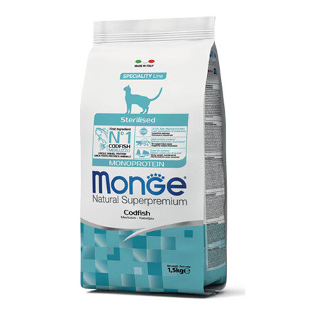 Monge natural super premium Merluzzo 1,5kg sterilizzato