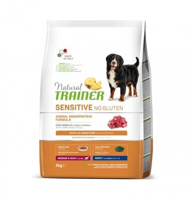Natural Trainer Adult medium sensitive Agnello 3kg