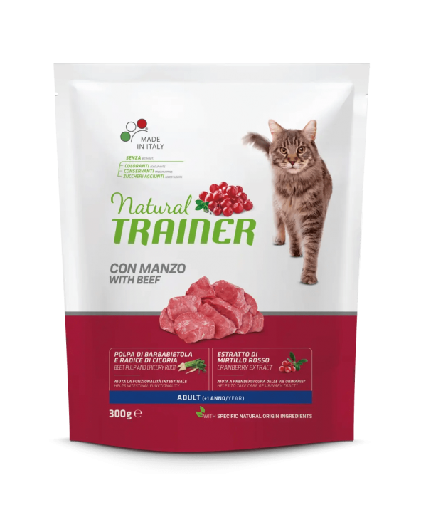 Natural trainer gatto adulto Manzo e riso 300gr
