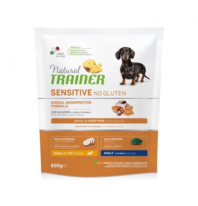 Natural Trainer Adult mini sensitive Salmone 1-10kg 800gr