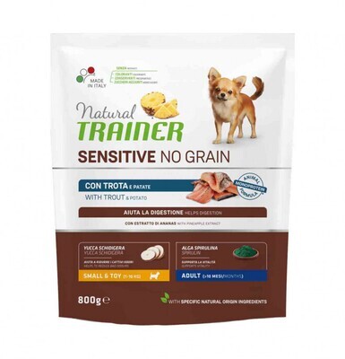 Natural trainer adult sensitive no grain Mini con trota e patate 1-10kg