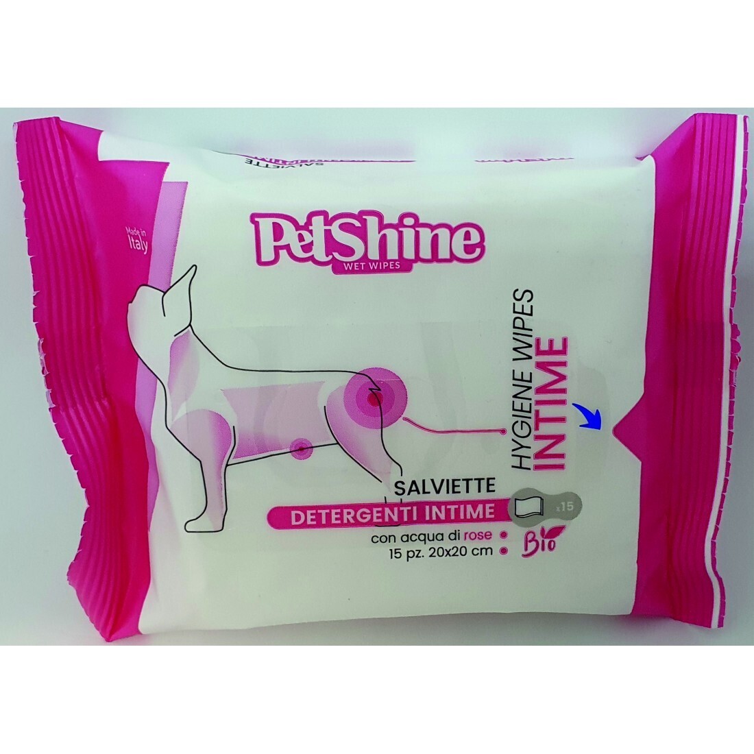Petshine salviette per la pulizia delle parti intime di cani gatti e cuccioli