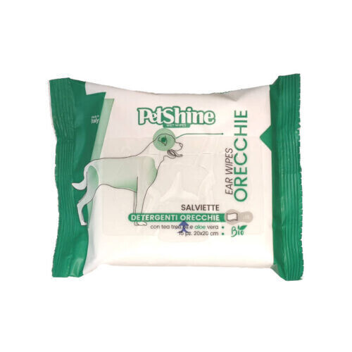 Petshine salviette detergenti orecchie cane e gatto 15pz