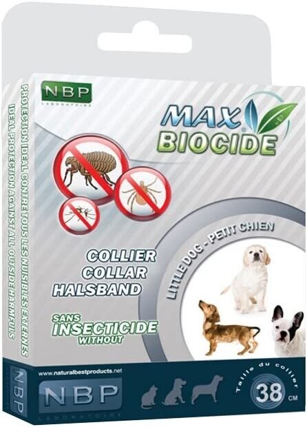 MAX BIOCIDE COLLARE CANE 38 cm - Collare antiparassitario a base di diazinone