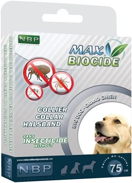 MAX BIOCIDE COLLARE CANE 75 cm - Collare antiparassitario a base di diazinone