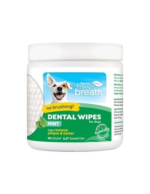 Tropiclean Fresh Breath Dental Wipes 50PZ