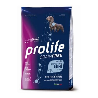 PROLIFE GRAINFREE ADULT MINI SOLEFISH E POTATO 600gr