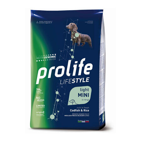 Prolife Lifestyle Cane Light Mini Merluzzo e Riso 2kg
