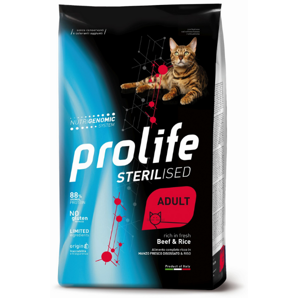 Prolife Sterilised Gatto Adult Manzo e Riso 1.5KG