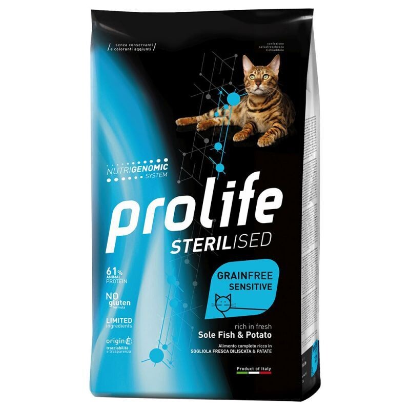 Prolife Sterilised Gatto Adult Solefish e patate 1.5KG